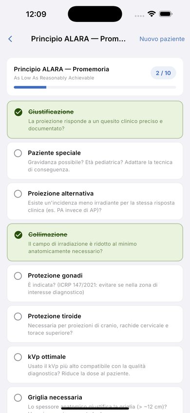 Checklist ALARA